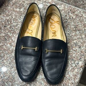 Sam Edelman Women’s Black Leather Slip-On Loafers